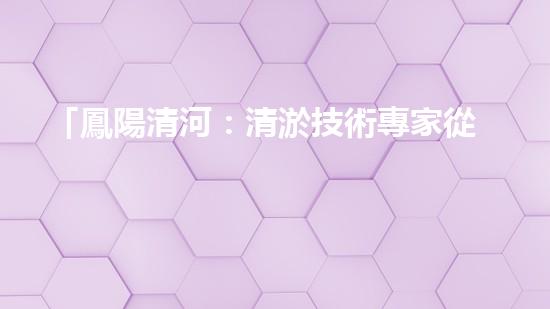 「鳳陽清河：清淤技術專家從河道清理起，還原美麗水域」